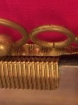 Miroir retroviseur 80cm x 38 cm laiton  et rainures , 1950’s