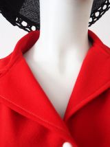 Mini robe babydoll Mod Swinging London rouge vif vintage 60s