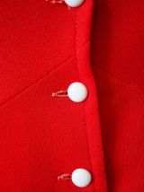 Mini robe babydoll Mod Swinging London rouge vif vintage 60s