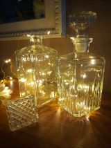 Ensemble de 2 carafes à whisky - 70's