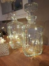 Ensemble de 2 carafes à whisky - 70's