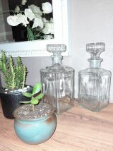 Ensemble de 2 carafes à whisky - 70's