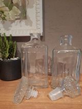 Ensemble de 2 carafes à whisky - 70's