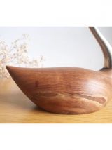 Cygne bois et laiton vintage 