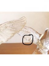 Couple colombes en cristal d’arques vintage 