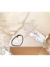 Couple colombes en cristal d’arques vintage 