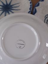 Lot de 4 assiettes plates deco aquatique bord de mer