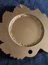 miroir feuille dorée mural en résine