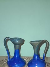 Duo de vases bleu de cobalt 