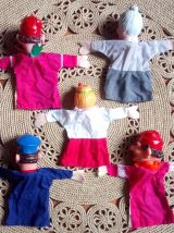 5 marionnettes à main - vintage 