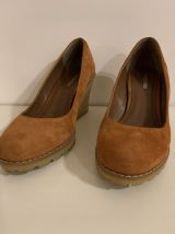 Talons compensés CosmoParis cognac taille 38 