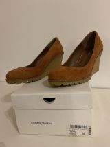 Talons compensés CosmoParis cognac taille 38 