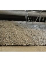 Tapis kilim fait main en laine couleur taupe marron