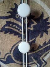 Porte manteau métal - 5 patères  - Années 50/60