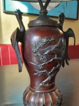 Lampe oiseau bronze