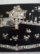 Cadre de style japonais avec nacre