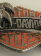 Boucle ceinture Harley Davidson vintage 1991 serre d'aigle