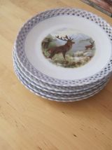 5 Assiettes a desserts en porcelaine de Bavaria