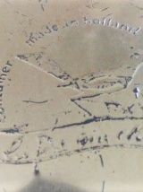 BOITE ANCIENNE METAL "50"  Décor 18 ième 