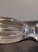 carafe en cristal ciselé et argent avec bouchon