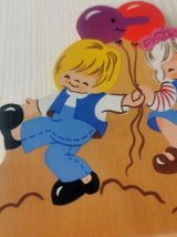 Porte manteau enfant vintage Alfred Mertens 1985 Lokomotive