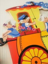 Porte manteau enfant vintage Alfred Mertens 1985 Lokomotive