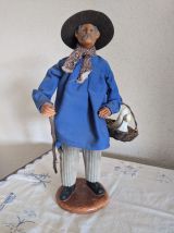 Lot de 3 Santons Provençaux - Vintage des années 70