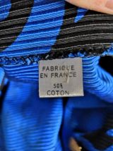 Veste vintage bleue et noire boutons cuivre