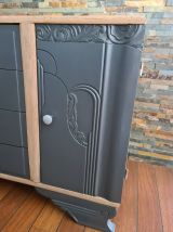 Superbe commode vintage en chêne 