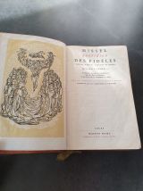 Ancien Missel Français en cuir de 1957 - livre de prières
