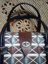 Sac vintage en plastique tressé (années 70)