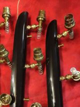 2 OU 4 APPLIQUES MURALES VINTAGE CORNETS PLEXIGLASS BLANC NO