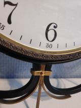 pendule Vedette vintage métal noir et doré