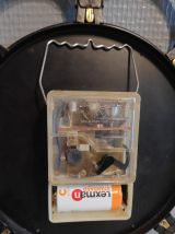 pendule Vedette vintage métal noir et doré