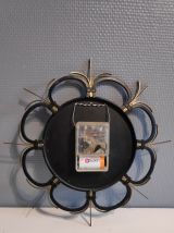 pendule Vedette vintage métal noir et doré