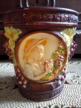 Cache pot en plastique - vintage 