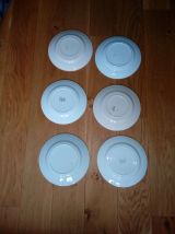 Assiettes plates dépareillées ensemble de 6