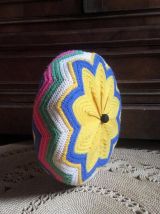 Coussin crochet vintage 