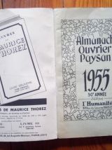 Almanach Ouvrier Paysan par l'Humanité 1955