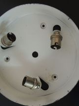 Plafonnier en verre et métal