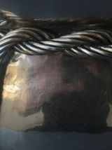 Cache pot métal argenté 