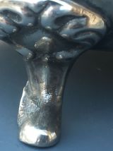 Cache pot métal argenté 