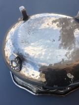 Cache pot métal argenté 