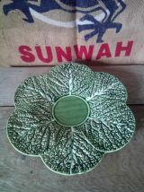 Soupière et plat de service "chou" en barbotine