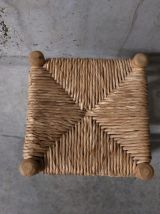 Tabouret paillé brut