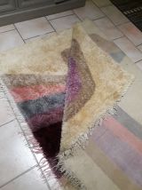 tapis laine beige  1960 a 1970 pop art  , style  rya ,desso 