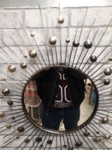 MIROIR SOLEIL EN MÉTAL 1970 60cm  bon etat