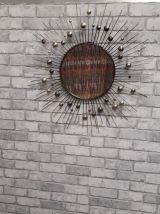 MIROIR SOLEIL EN MÉTAL 1970 60cm  bon etat