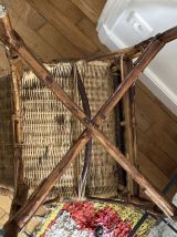 Fauteuil rotin et bambou année 70