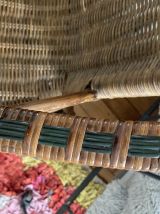 Fauteuil rotin et bambou année 70